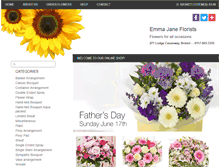 Tablet Screenshot of emmajaneflorist.com